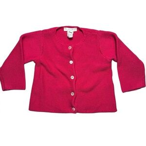 Jacadi Baby Girls 6 Months Designer Sweater Crochet Knit Pink